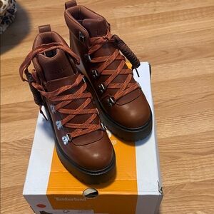 Timberland Chestnut Leather Winter Boots